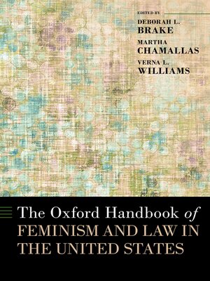 cover image of The Oxford Handbook of Feminism and Law in the United States